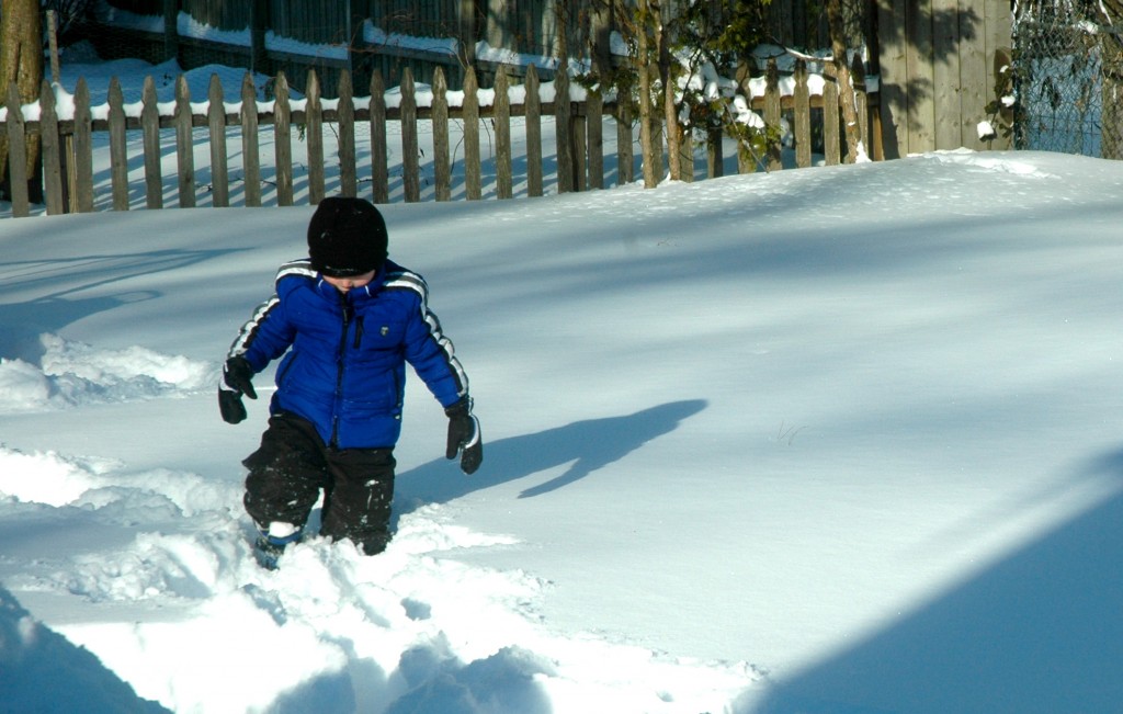 Parker didn't want to come back inside!